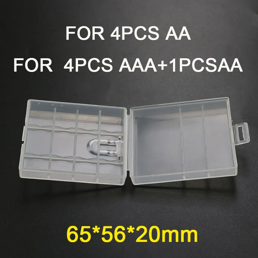 Cltgxdd Semi-Translucent Hard Plastic AA AAA Case Cover Holder AA /AAA Battery Storage Box Container For 2 4 8x AA AAA Batteries