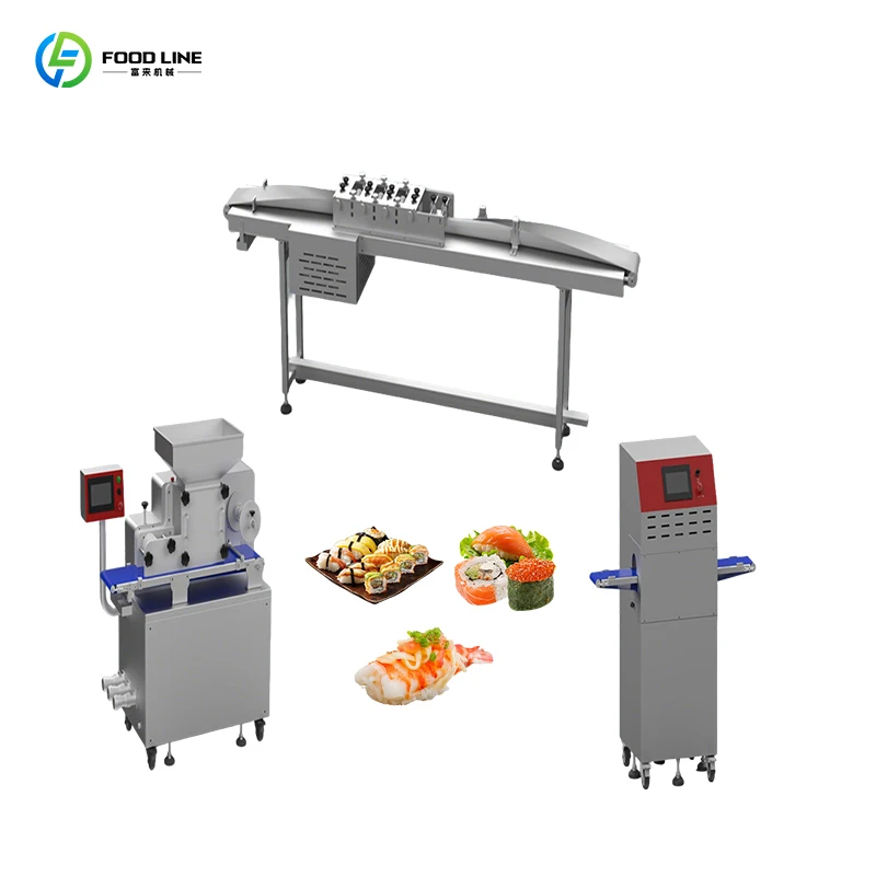 

Customized High-Capacity Automatic Sushi Production Line 300kg/hr Output with Precision Cutting Making Sushi Machine