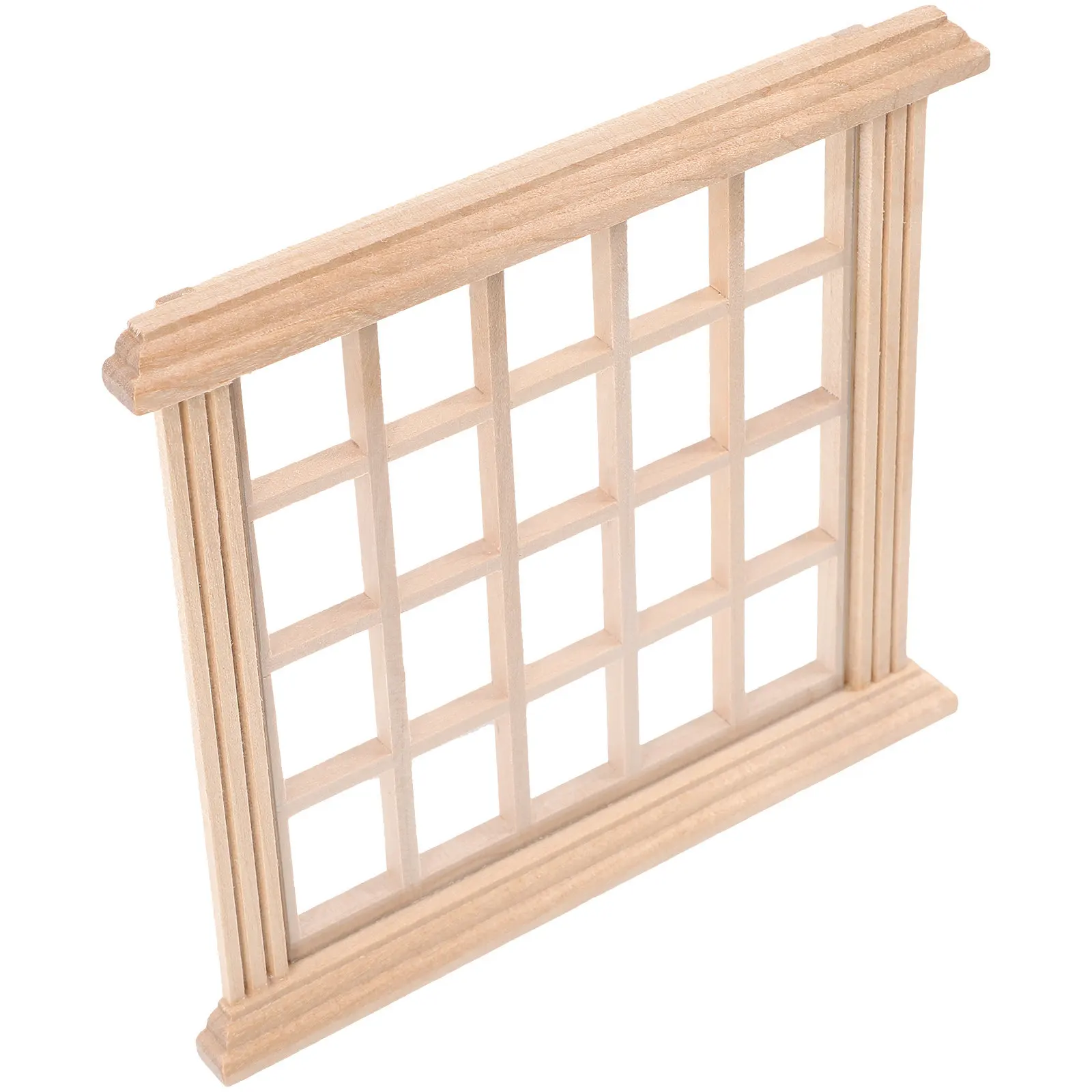 

Mini Wooden Window Blank Window Frame Mini House Furniture Decoration Strong Wear Resistance Small House Accessory