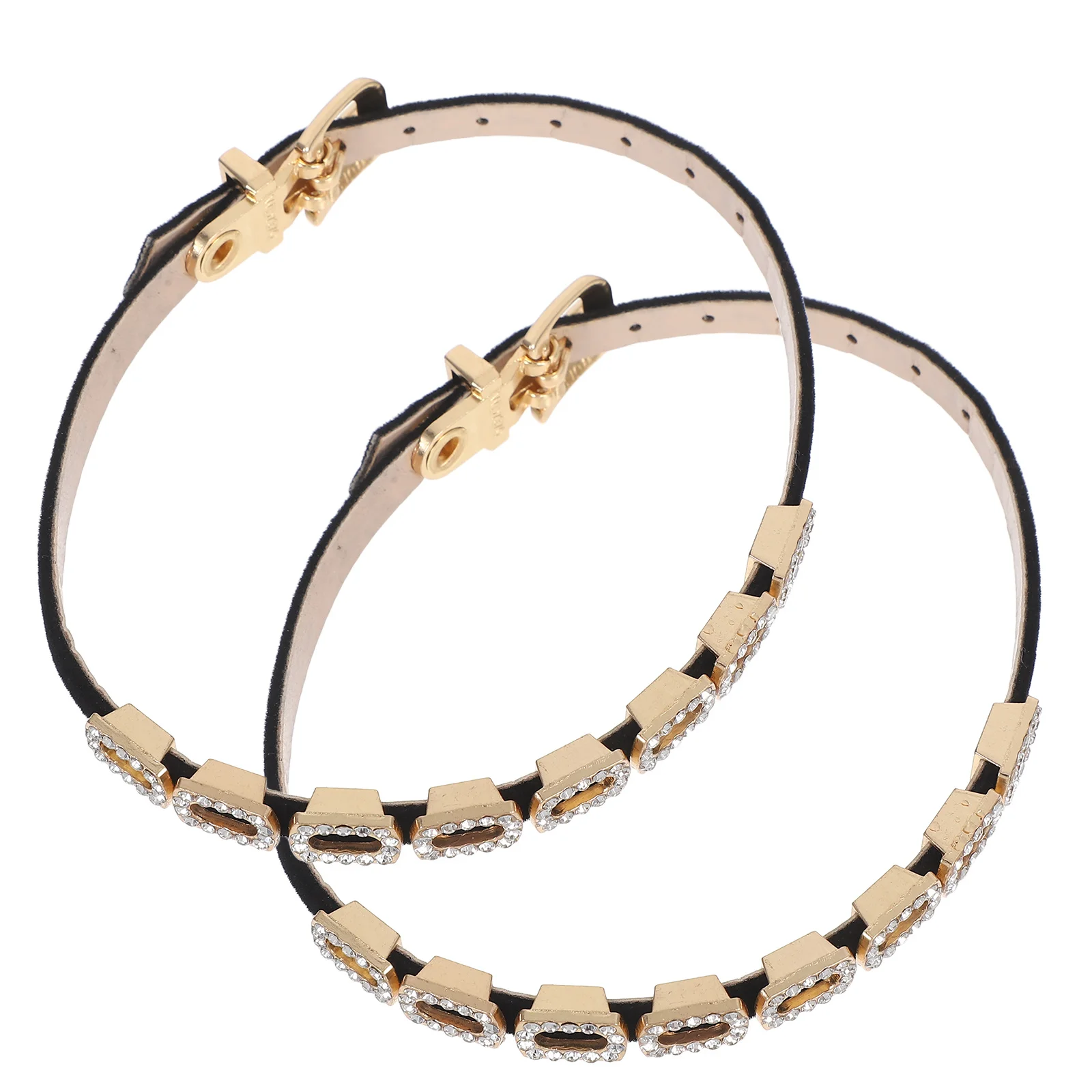 1 زوج حجر الراين عالية الكعب أربطة أحذية انفصال المضادة للانزلاق الأشرطة قابل للتعديل إكسسوارات أحذية للنساء مضخات الصنادل النعال #4