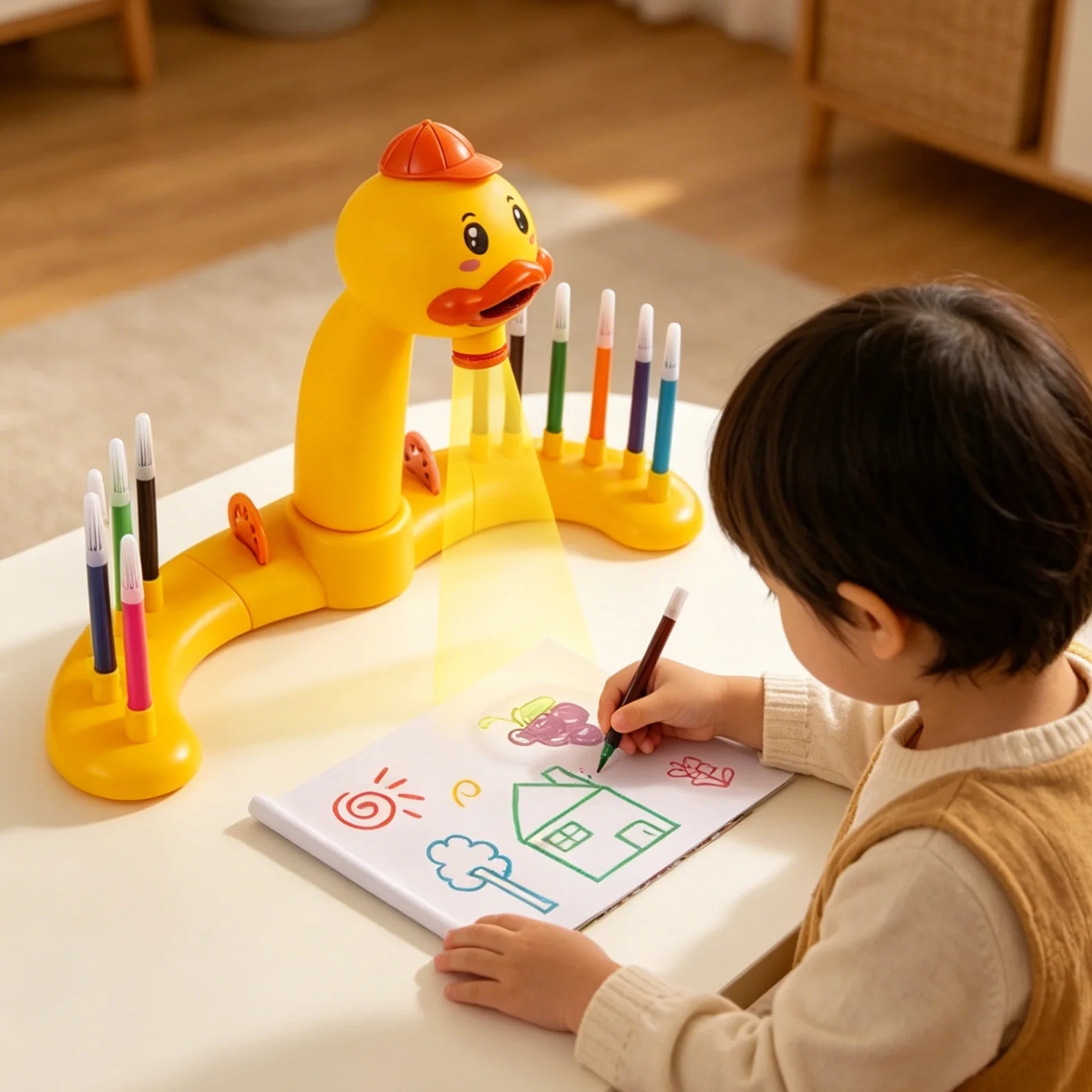 Electric Deer Projection Drawing Board Multi-Functional Writing Board Learning Drawing Can Erase Coloring Educational Toys