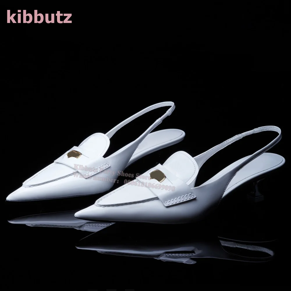 Vintage Pumps Genuine Leather Pointed Toe Kitten Heel Mixed Color Shallow Slip-On Fashion Elegant Sexy Women Shoes 2023 Newest