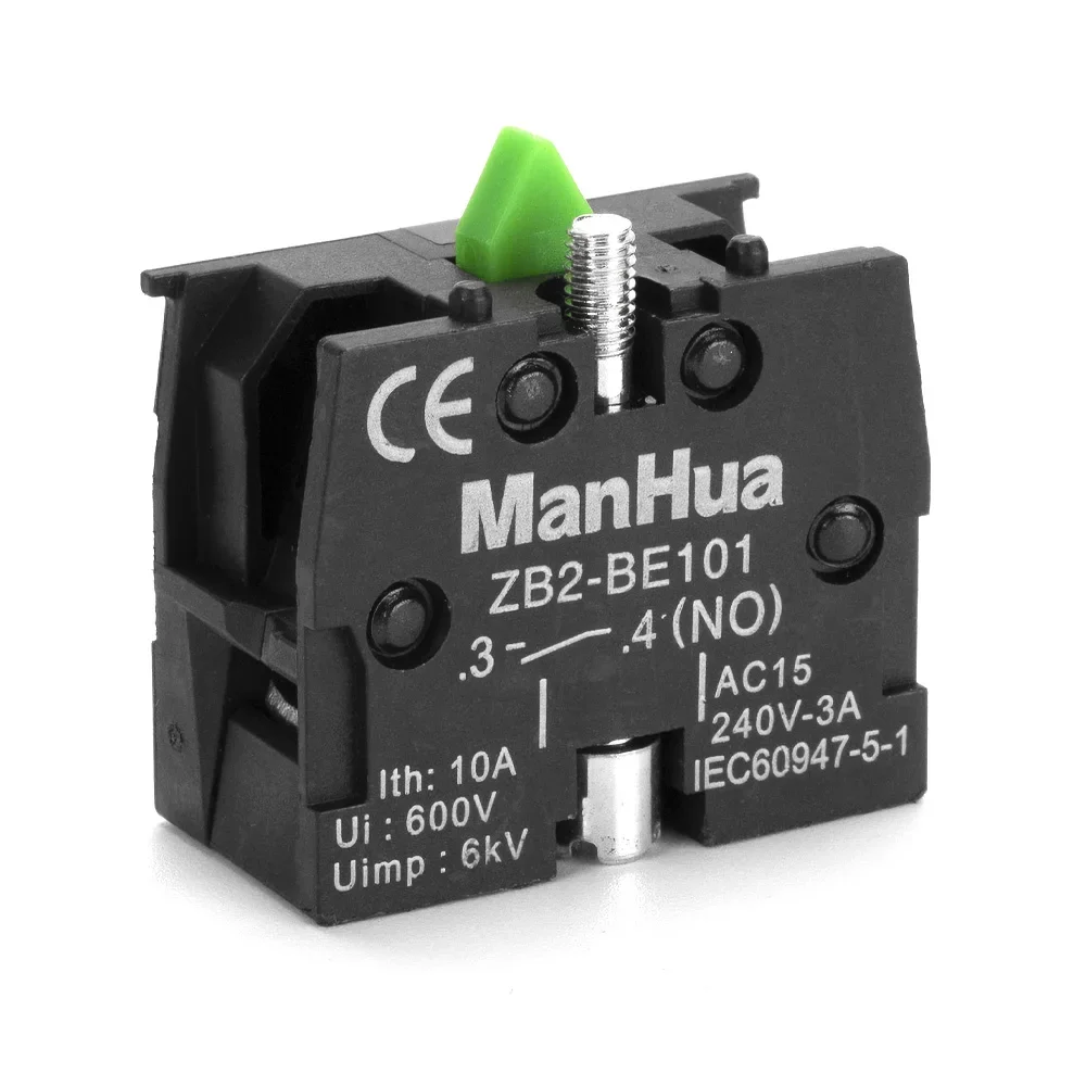 ManHua ZB2-BE101 Plastic Light Block for Head 22 mm Base Module Visual Distinction