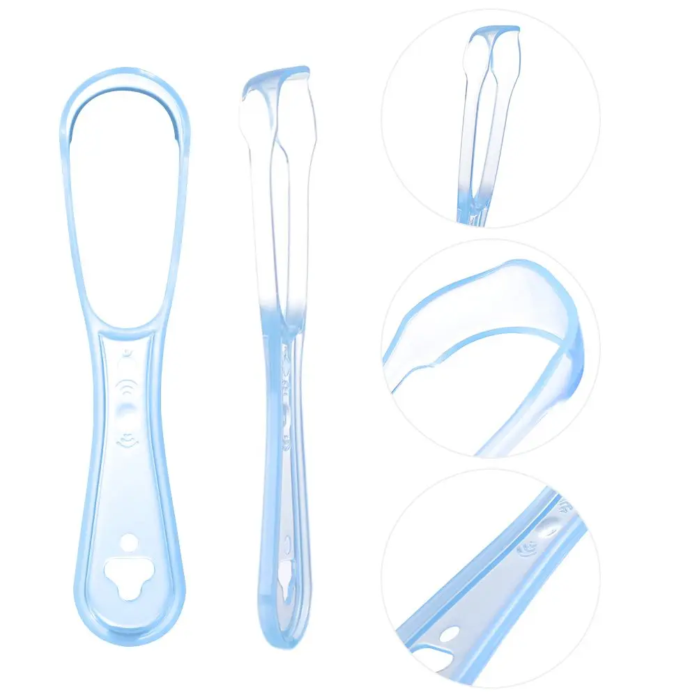 Double sided Bad Breath Health Care Tool Tongue Scraper Cleaner Brush Dental Care Oral Clean