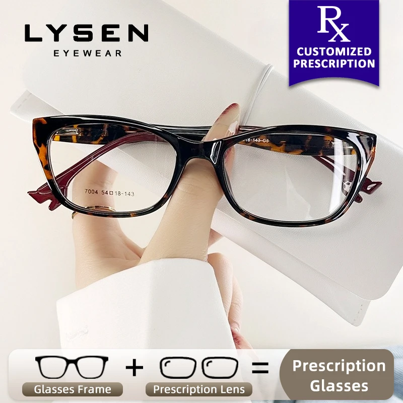 

LYSEN Classic Women Photochromic Myopia Eyeglasses Lady Customized Prescription Reading Glasses Anti Blue Light Computer Glasses