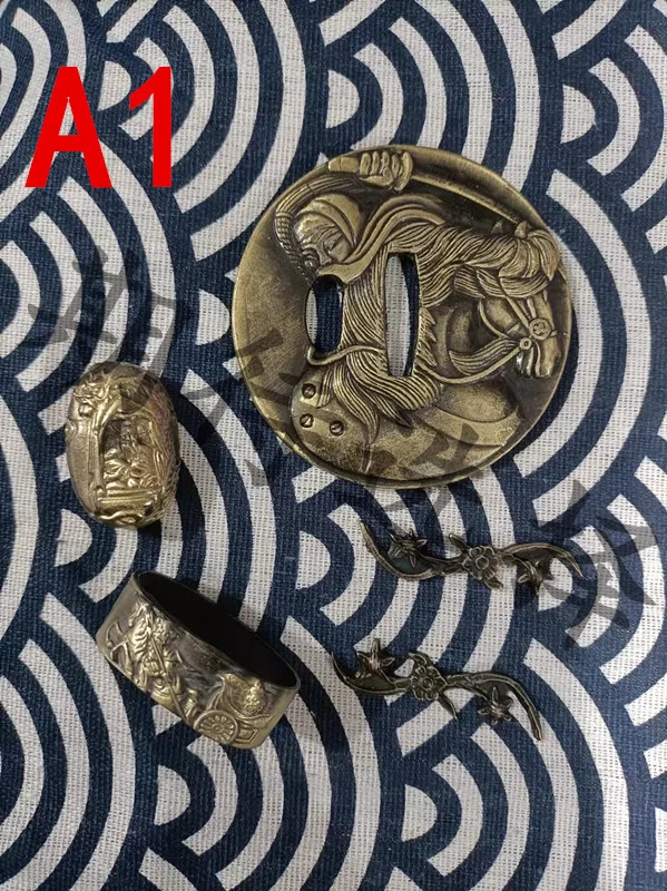 

Новый полный набор из сплава Tsuba, Fuchi, Cashira и Menuki, универсальные аксессуары для японского катана, китайского меча Тан