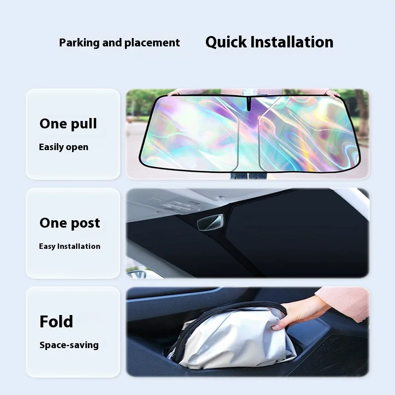 For Tesla Model Y Juniper 2025-2026 Car Windshield Sunshade Cover Front Window Sun Shade Visor Auto Interior UV Protection view 5