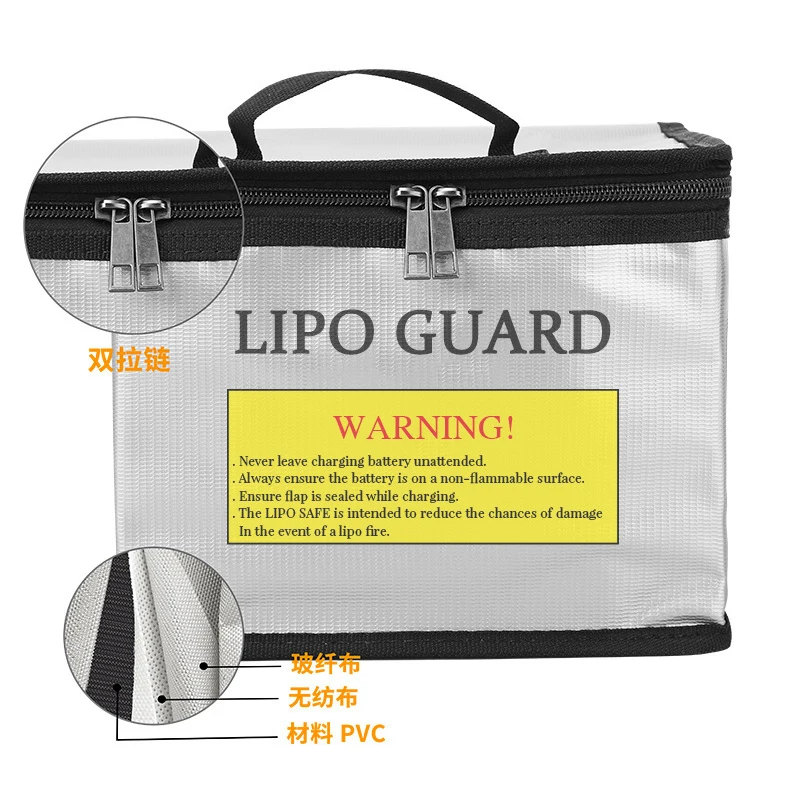 يبو بطارية السلامة حقيبة المحمولة واقية من الانفجار حقيبة التخزين مقاومة للحريق مع الحرس الآمن 215x145x165 مللي متر ل RC الطائرة بدون طيار نموذج السيارة جزء #5
