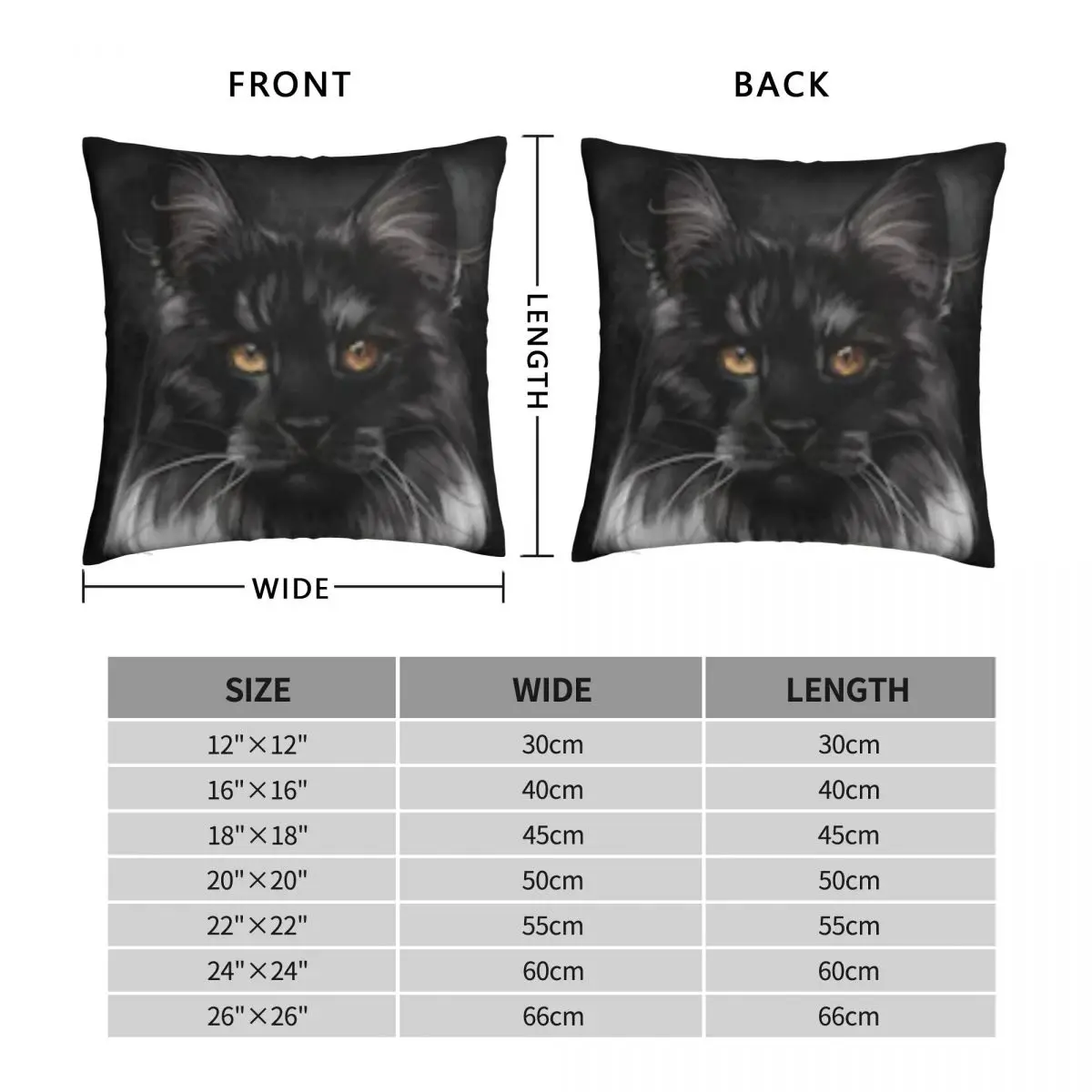 Cat Black Smoke Square Pillowcase Polyester Linen Velvet Creative Zip Decor Pillow Case Home Cushion Cover