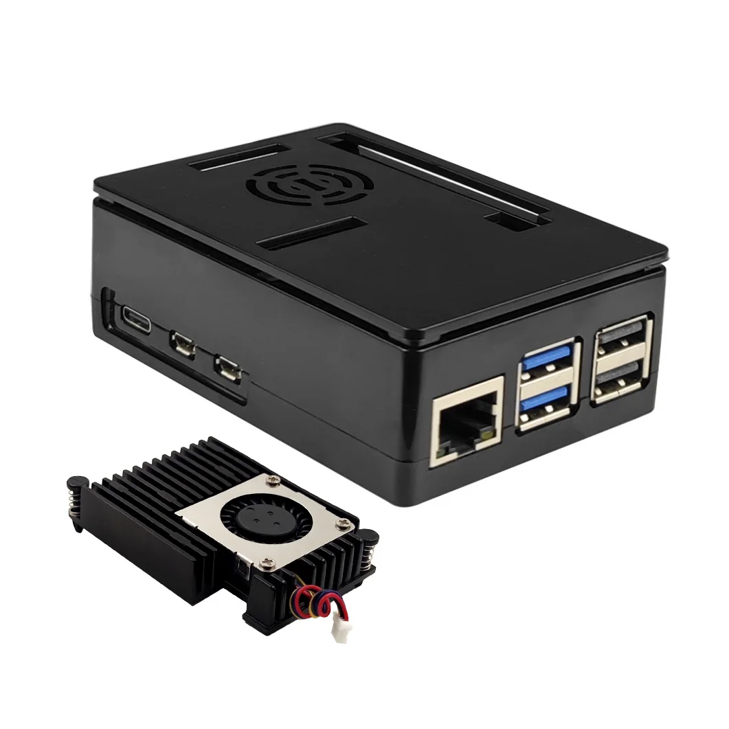 

Raspberry Pi 5 Case, ABS Case with Active Cooler Heatsink for Raspberry Pi 5