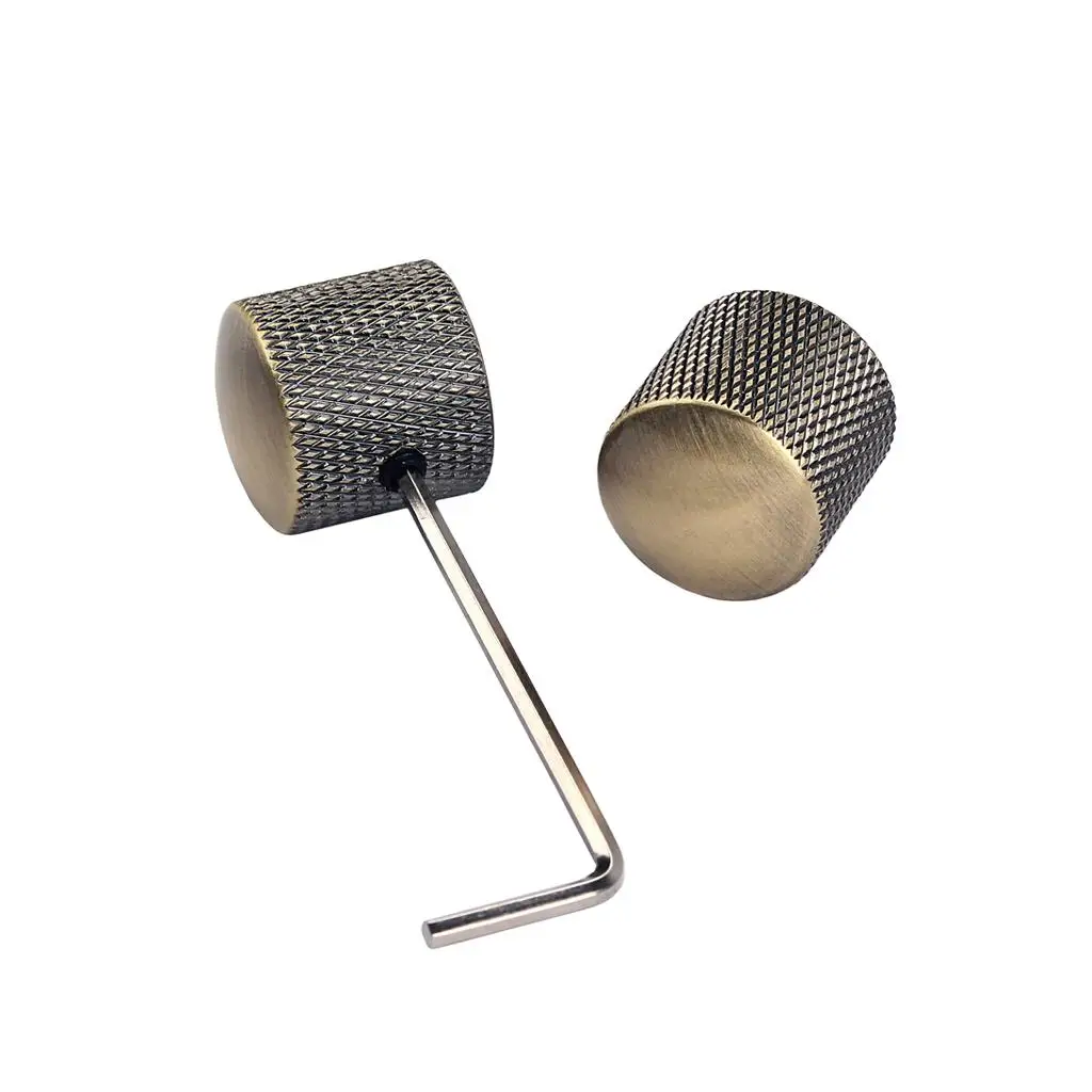 2 Pcs Bass Guitar Control Knob Cap with Allen Wrench for String Instrument