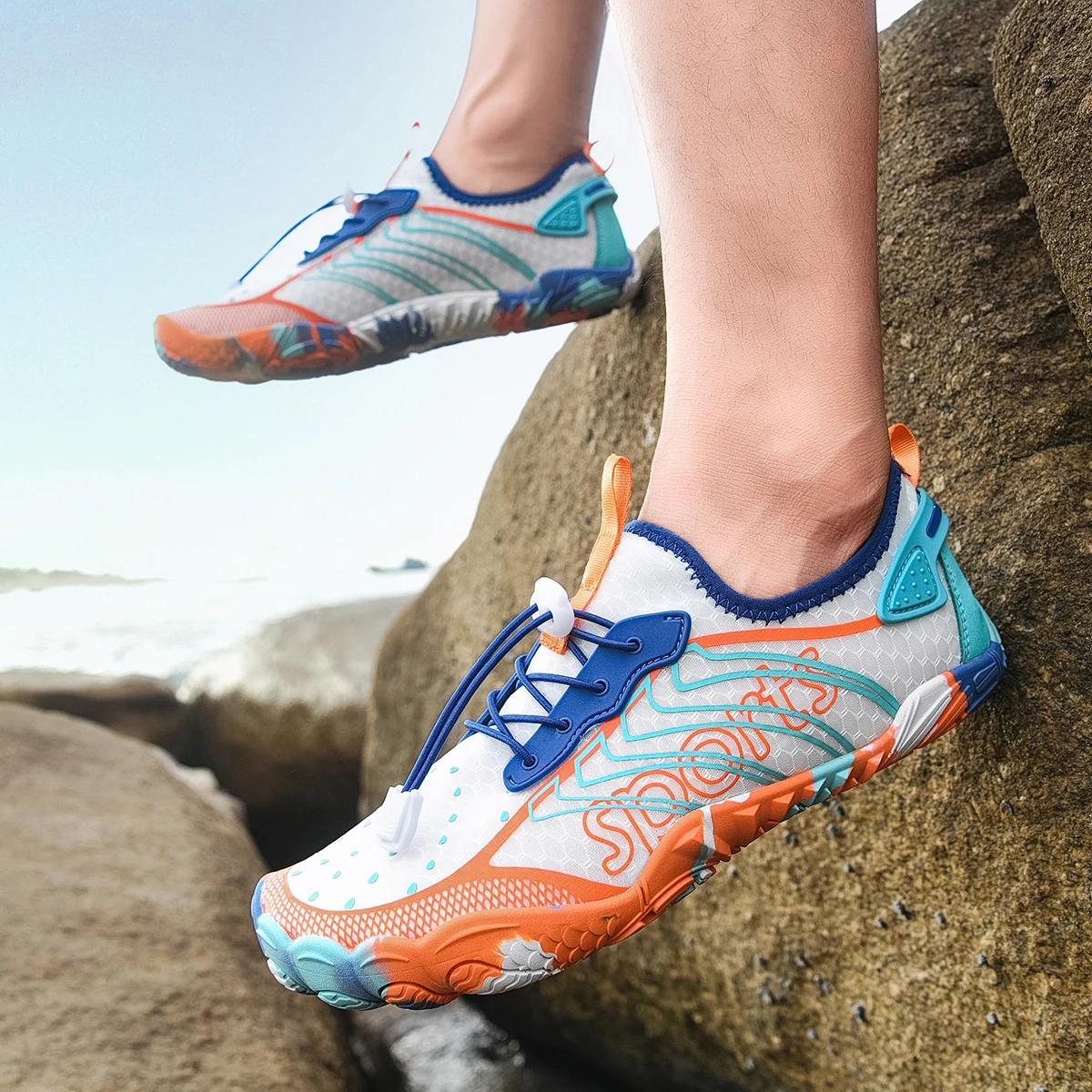 Waterschoenen Voor Heren En Dames Buiten Vrijetijdszwemmen Rotsklimmen Fitnessl Strandschoenen Snel Droog Antislip Rubberen Zool