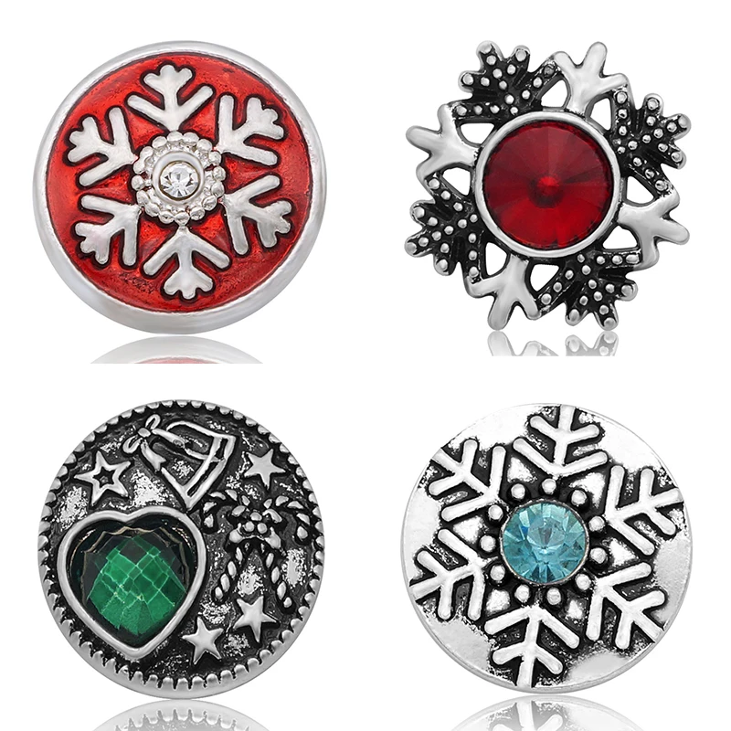 Пуговицы-металлические-в-форме-снежинки-18-мм