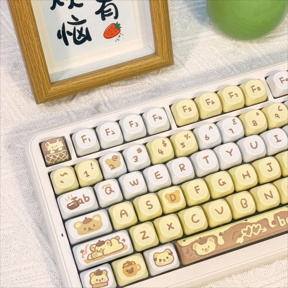 

95 keys large collection keycaps MOA highly cute keycaps for HI75 61 84 96 98 99 104 F87 and other wireless keyboards