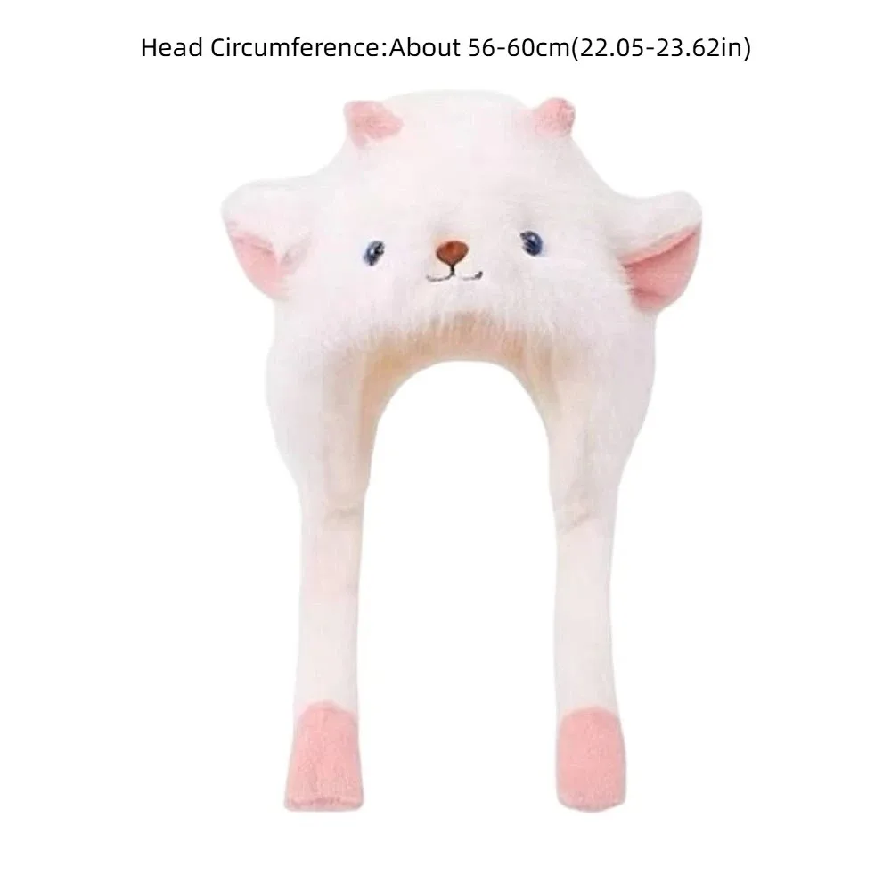 Leuke anti-koude muts schapen winddicht lamsoren warmer hoed oor zal bewegen cartoon pluizige oorbescherming cap winkelen