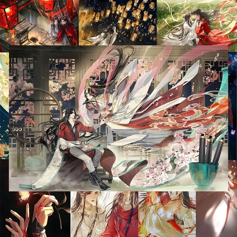 Heaven Officials Blessing Frameless Canvas Wall Art Anime Manga Peripheral  Stylish Bedroom Room ation