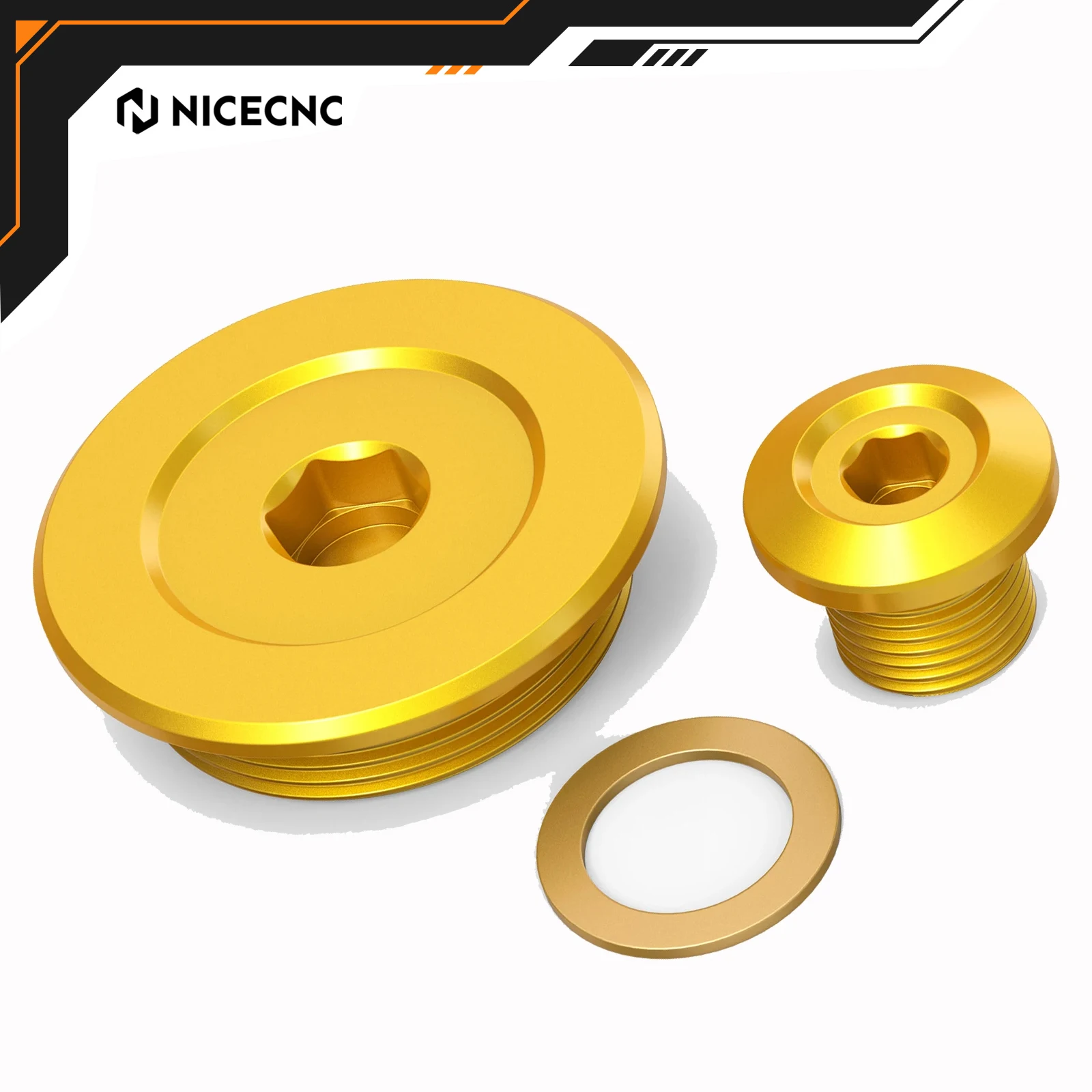 

NICECNC For Suzuki DRZ400SM DRZ400S DRZ400E 2000-2024 2023 2022 Kawasaki KFX400 2003-2006 Engine Timing Cover Plug Cap Aluminum