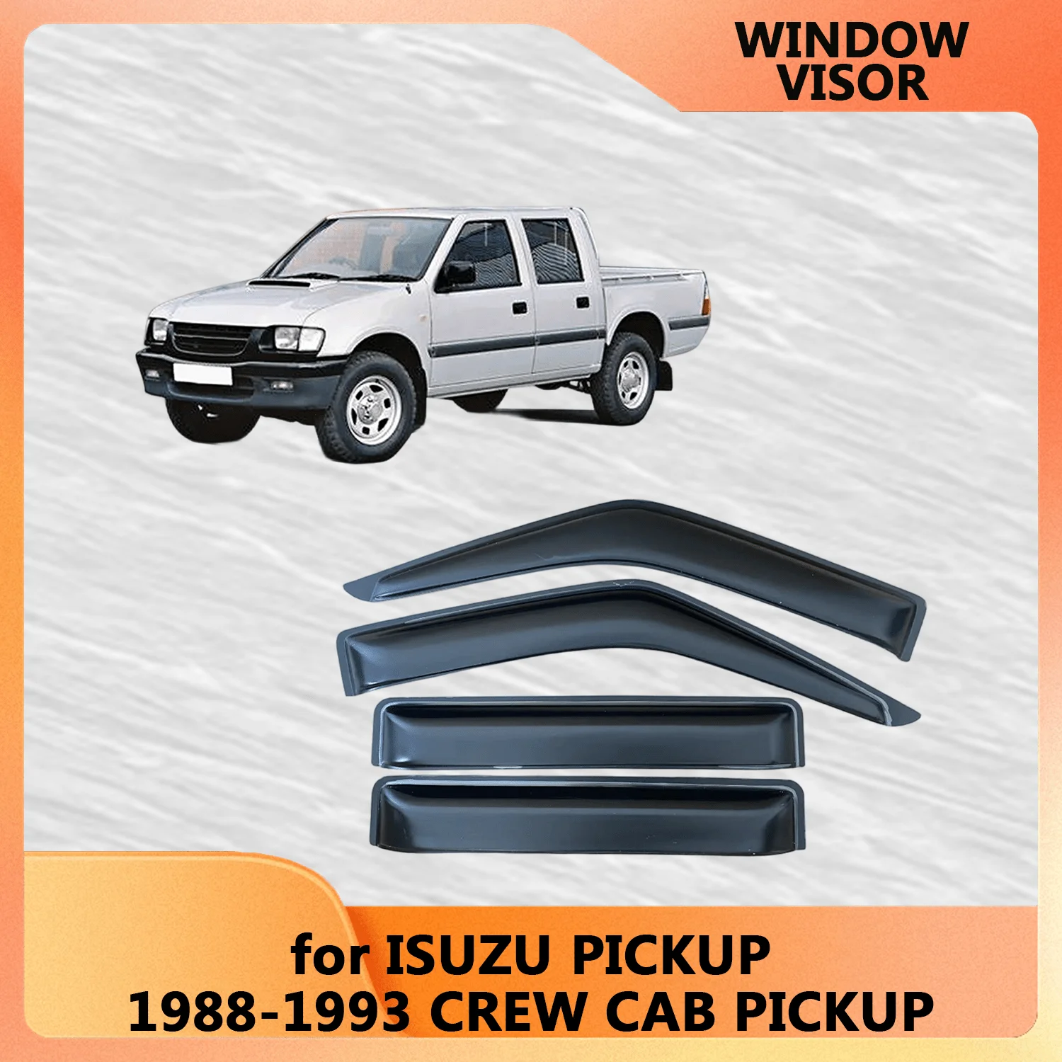 

Оконный козырек для ISUZU PICKUP CREW CAB PICKUP 1988 1989 1990 1991 1992 1993 Ветровые дефлекторы Дождевики Дверной козырек Вентиляционные шторы