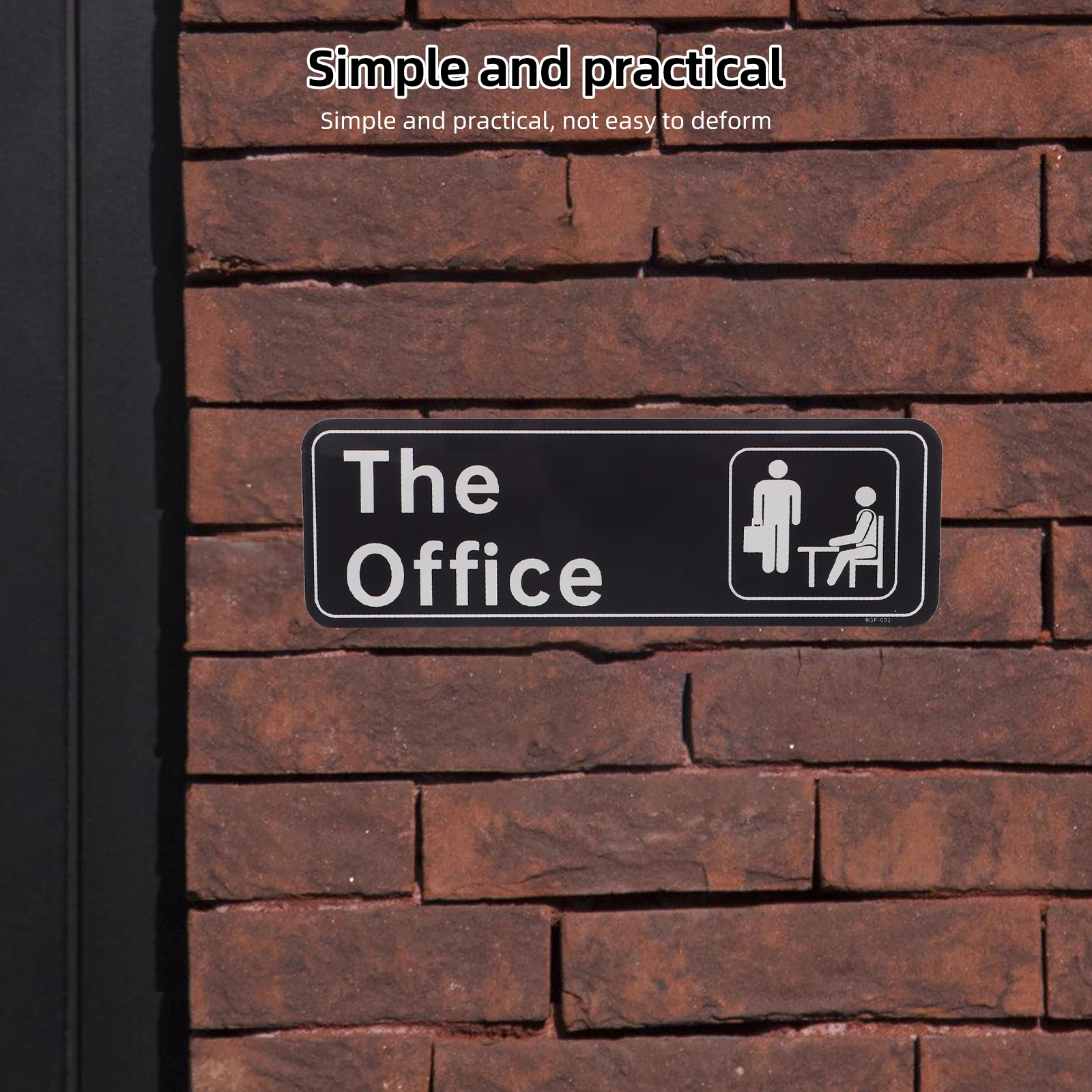 

Acrylic Easy Installation English Door Smooth Surface Wall Glass Metal Decor Simple Creative Door Useful Home Decor