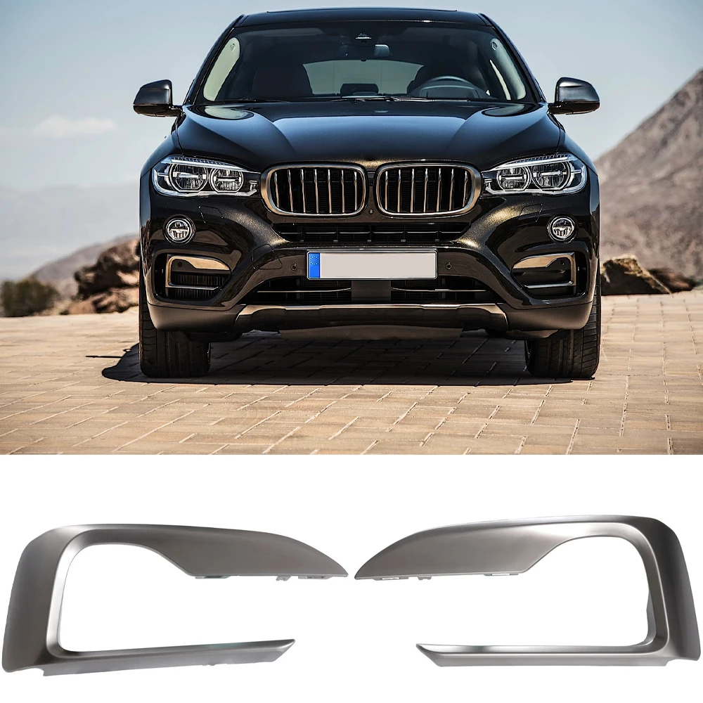For 2015-2019 F16 BMW X6 Car Bumper Decorative Strip Fog Light Frame Trim LH 51117319789 RH 51117319790