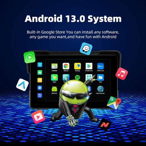 Imagen 2 del producto EKIY 7,0 ""Android 13,0 motocicleta GPS WiFi navegación para MOTO inalámbrico CarPlay inalámbrico Android Auto 4 núcleos A53 tablero Digital