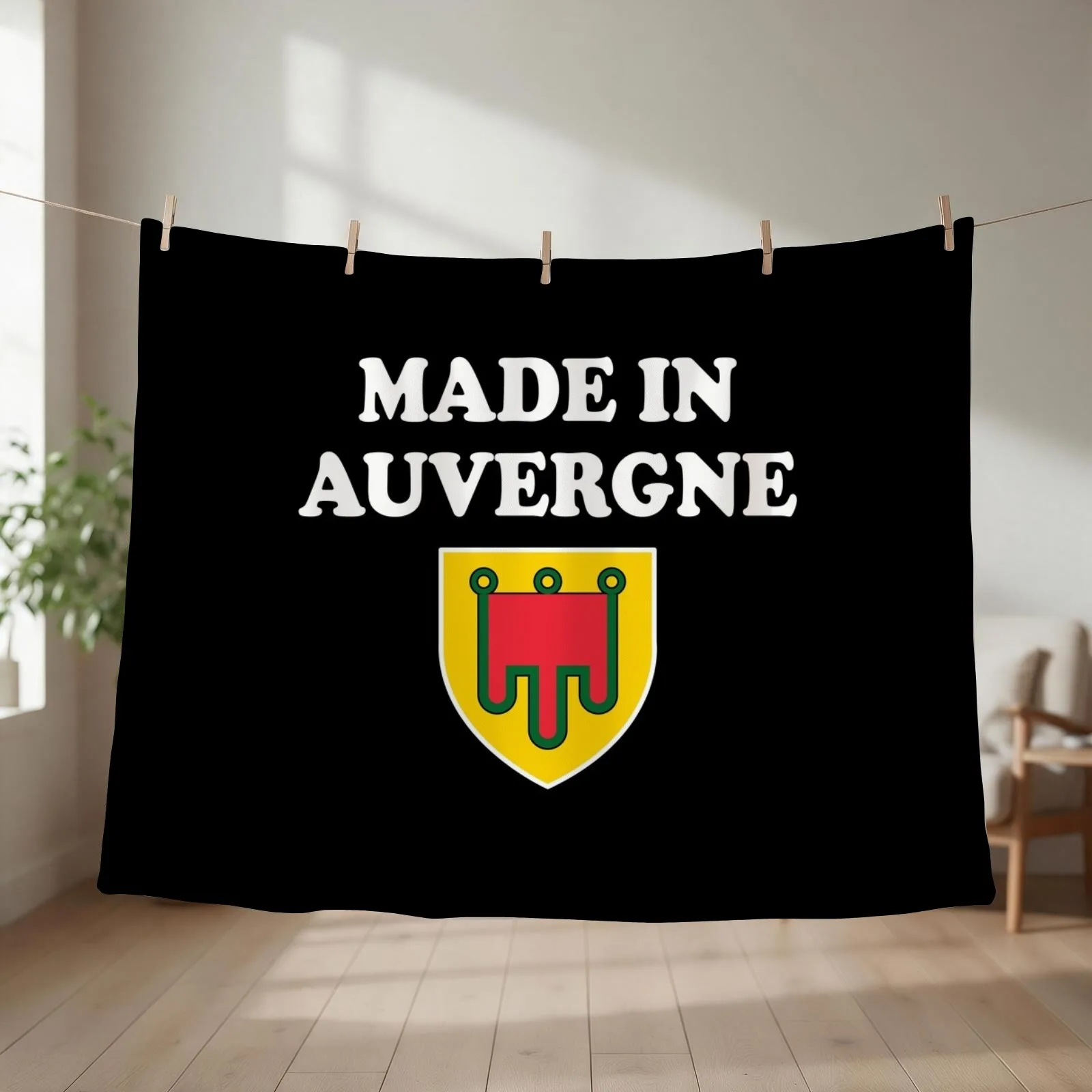 Made In Auvergne - Region of France Throw Blanket couch cozy soft plush fuzzy picnic outdoor blanket