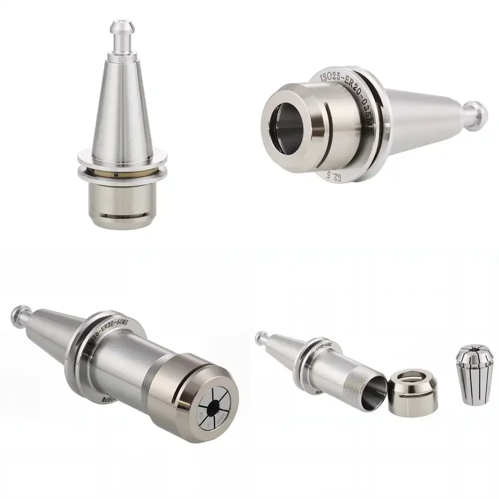 

Stainless Steel ISO20 ISO25 Balance Collet Chuck G2.5 30000RPM ER16MS ER20MS CNC Tool Holder With Pull Stud for Milling