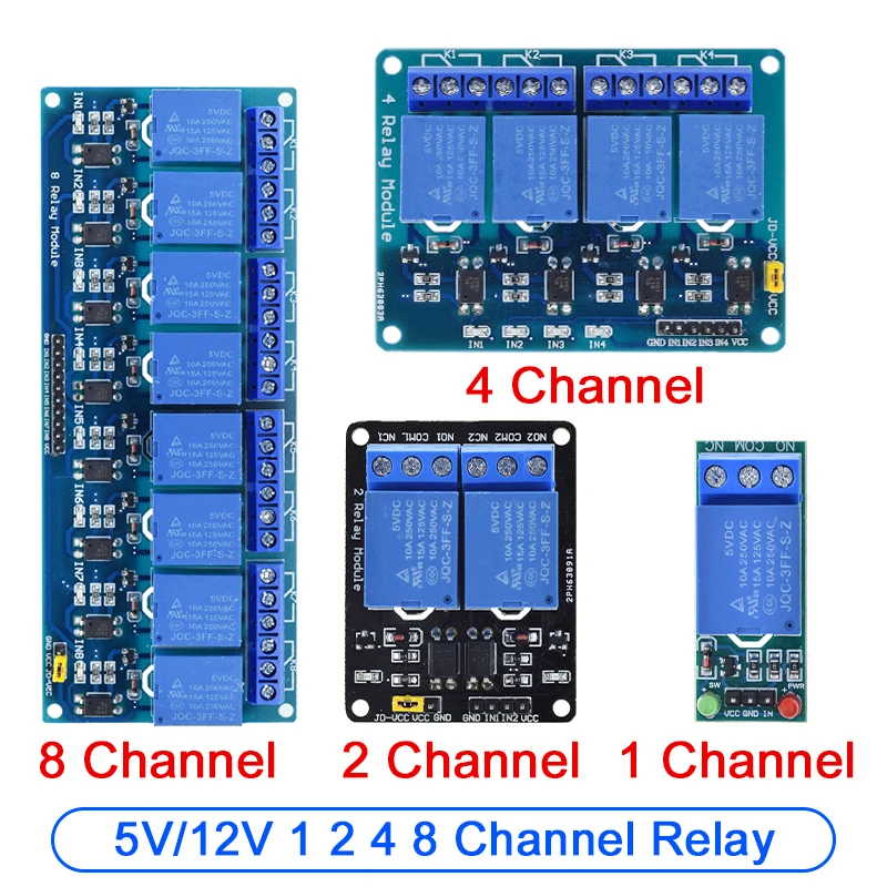 TZT 5V 12V1 2 4 6 8 Channel Relay Module With Optocoupler Relay Output 1 2 4 6 8 Way Relay Module For Arduino In stock