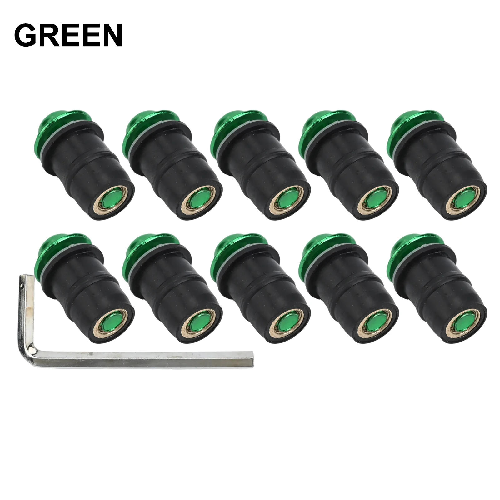 CNC Aluminum Bolts 10PCS Bolt Kit Higher Density Material Long Service Life Strong Metallic Texture For Motorcycle Repair