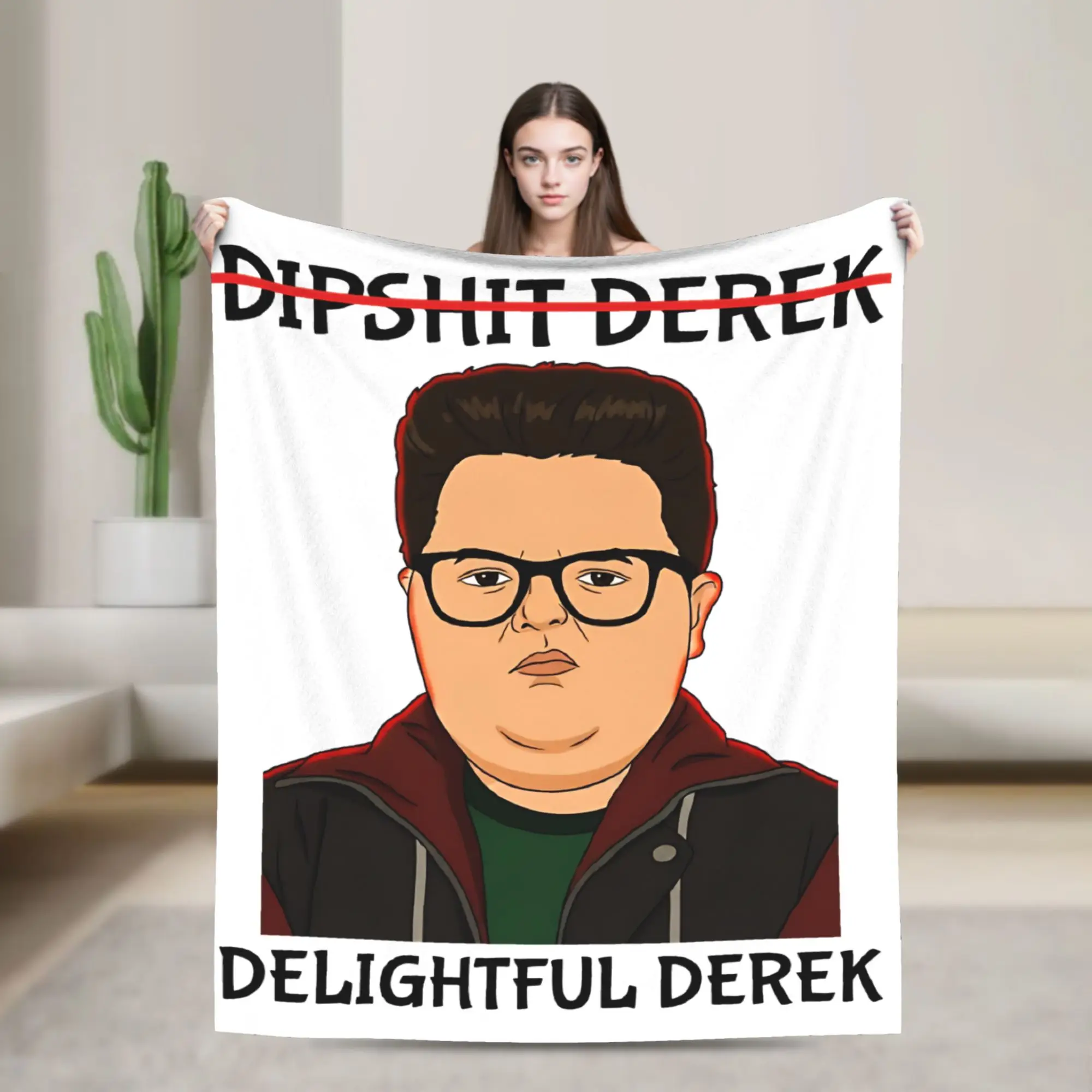 Not Dipshit Derek Delightful Derek  Plush Blanket  Awesome Throw Blanket for Home 150*125cm Bedspreads,