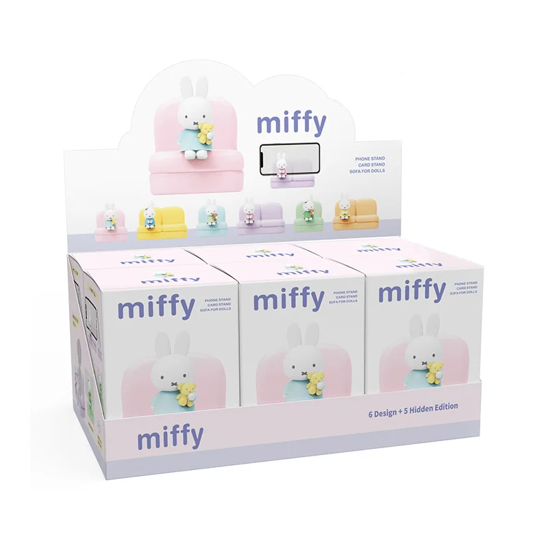 Kawaii Miffy Surrounding Sofa Mobile Phone Stand Fashion Play Model Hand Desk Decoration Cute Doll Toy Christmas Birthday Gifts - view 6