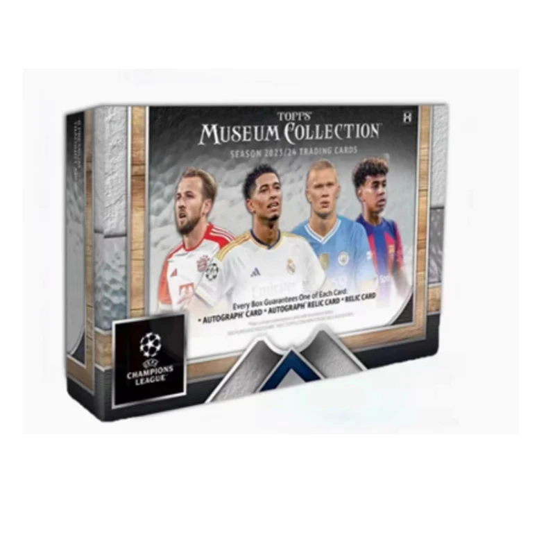 2023-24 مجموعة متحف Topps لكرة القدم UCL كريستال بريميوم لكرة القدم كريستال متحف الحرب الأوروبية ستار كارد صندوق بطاقة #1