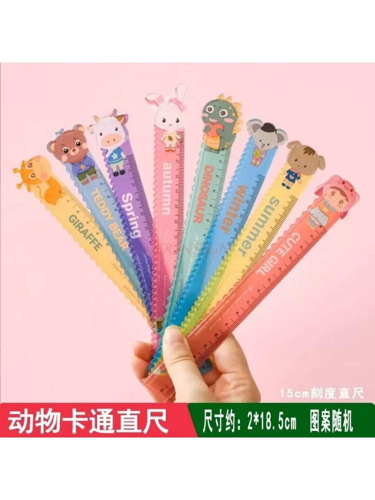 Règle droite 10 pièces pour élèves du primaire, valeur esthétique élevée, règle multifonctionnelle avec lignes ondulées, étudiant