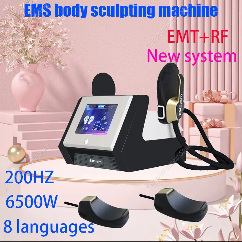 Emszero nova ems 6500w neo 15 tesla hi-emt Muskel formung maschine mit 4 Griffen und optionalem Beckens timulations kissen