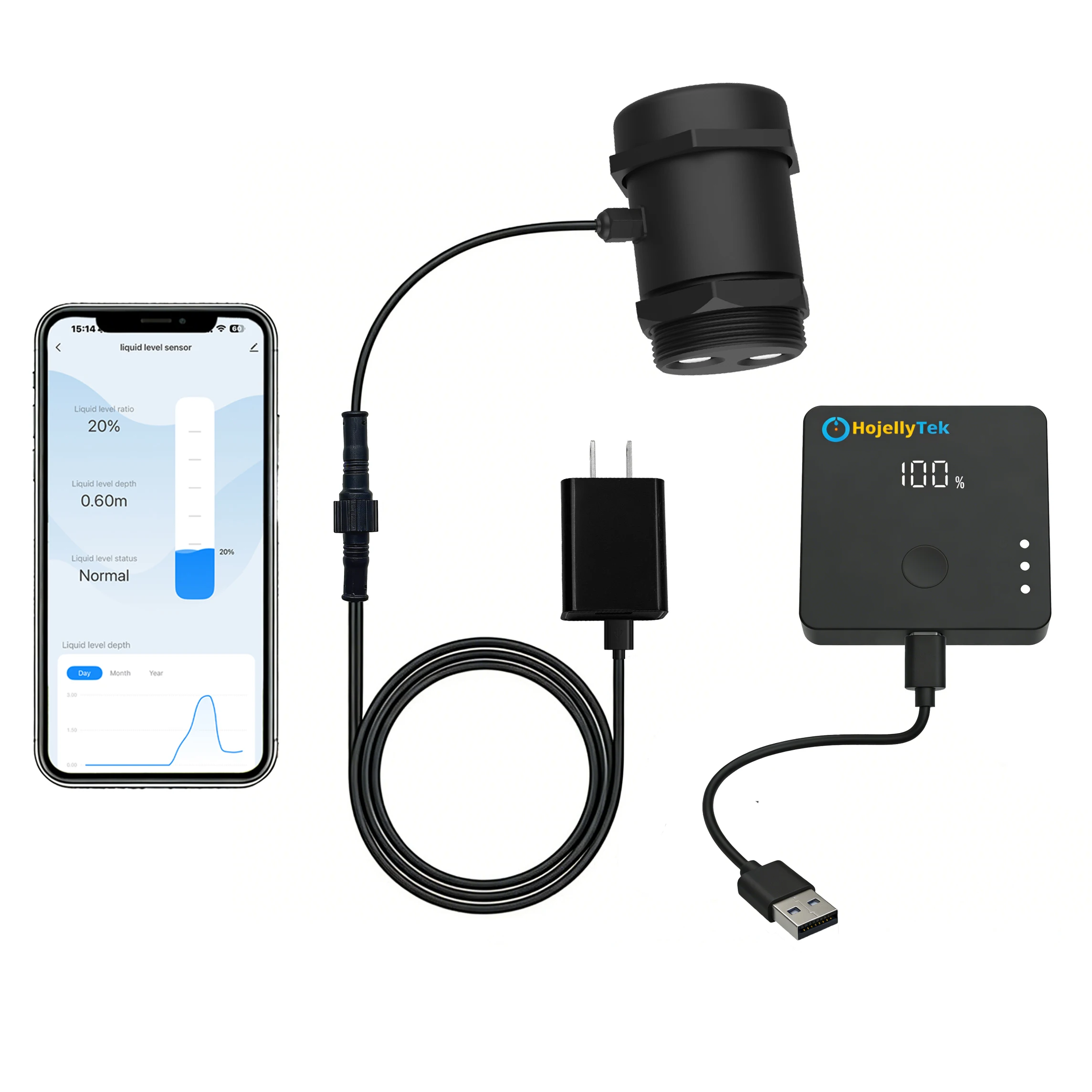 ULS-03GP Wireless Level Monitor Wifi Ultrasonic Sensor APP Tuya Lora Display  Water Tank Liquid Alarm Household Indicator