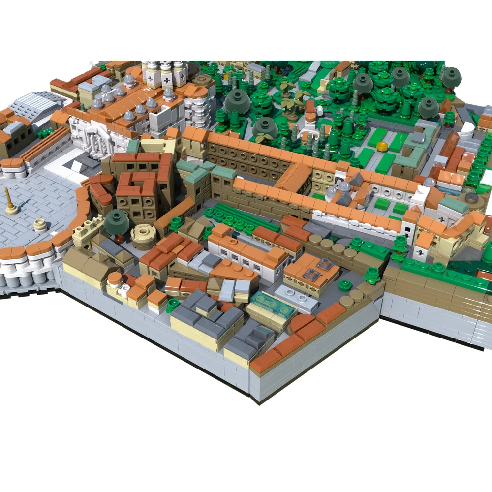 

MOC Vatican City Model Building Block Sets Rome 3D City Map Architecture Brick DIY STEM Toy Adult Gift