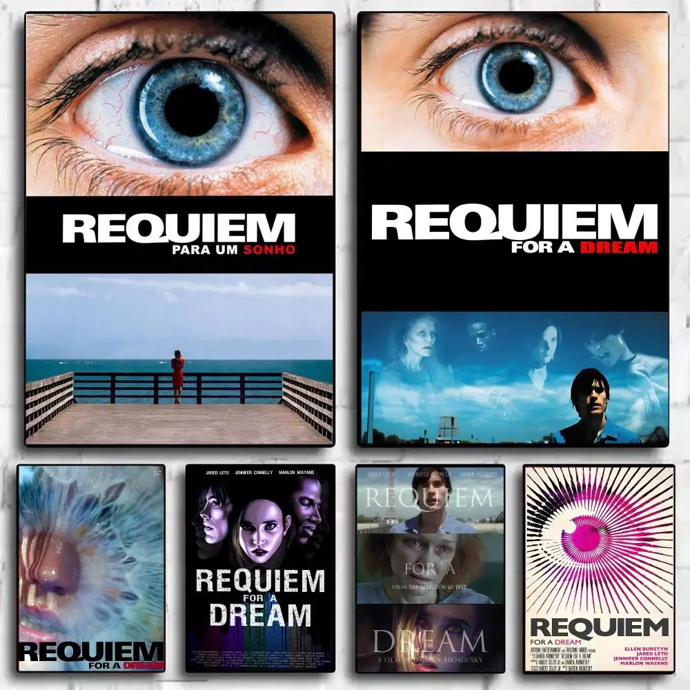 Movie R-Requiem For A Dream Poster Wall Art Poster Print Decorative Artwork for Bedroom Living Room Office Home Decoration