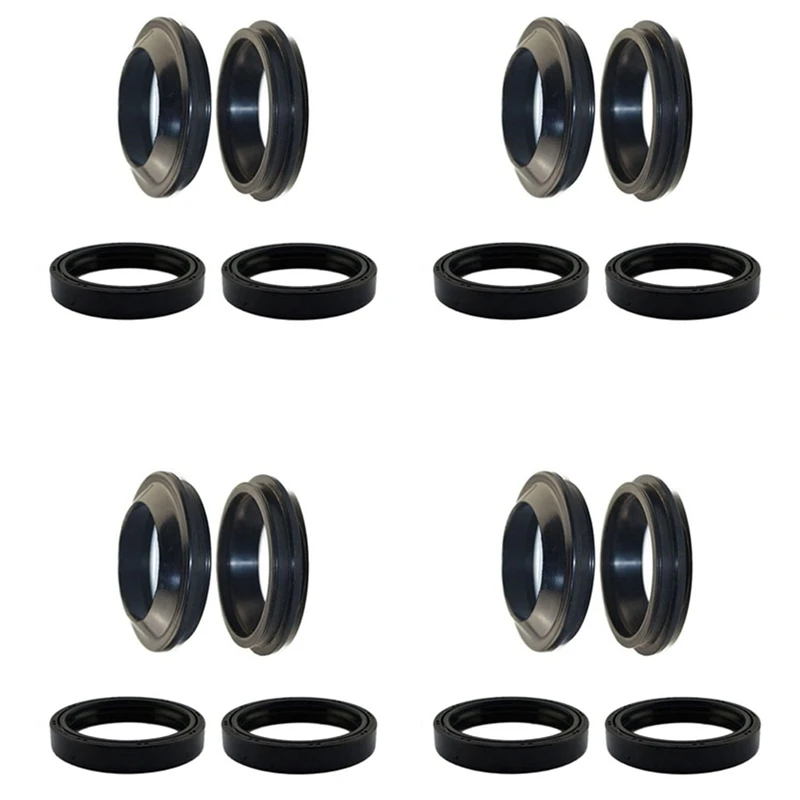 4Set Motorcycle Front Fork Oil Seal And Dust Seal For HONDA CB-1 CB1 CB400 CBR400 CB750 HORNET 250 MAGNA CB 400 750