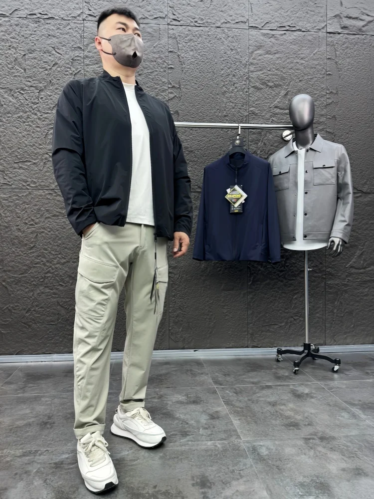 

Svip Cabinet 300 Men's Casual Travel Jaet Stand Collar Outdoor Faionable Comfortable Sle Spring Autumn Season Long Sve