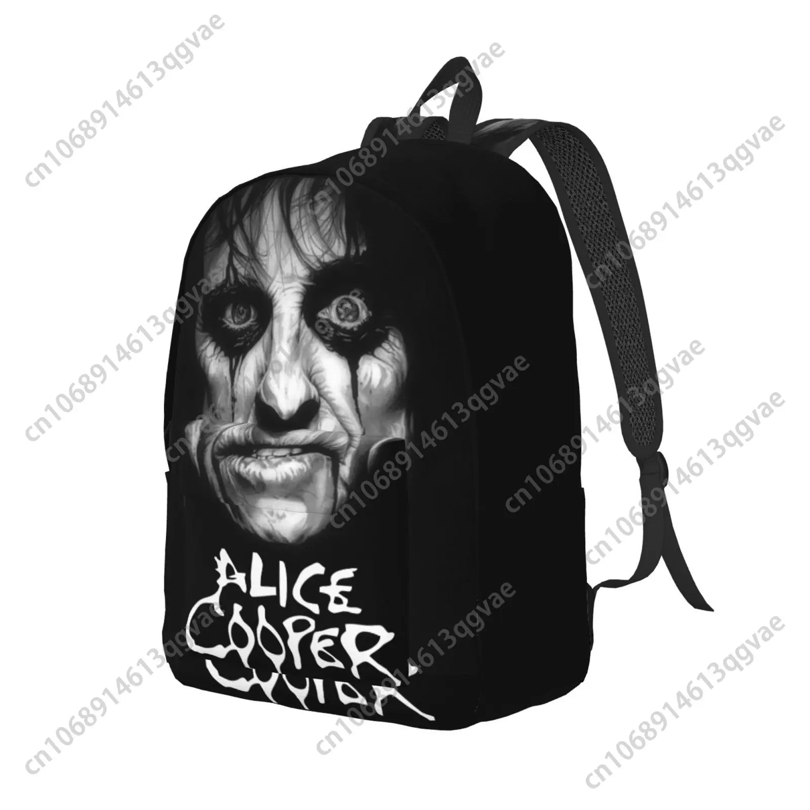 Hot Alice Cooper Horror Rock Custom Canvas Lightweight Backpack Fashion Durable Student Men Women Business Daypack