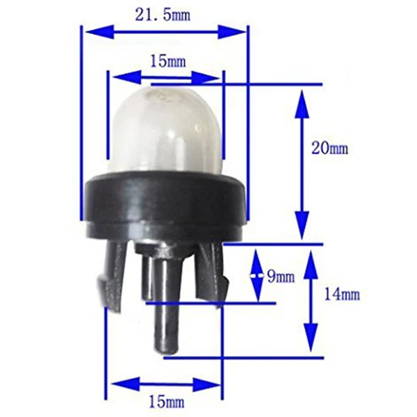 5 Feet 3 Sizes Fuel Line Hose With Snap In Bulb, Pouland Bulb, Fuel Filter Fit For Zama Poulan Weedeater Husqvar