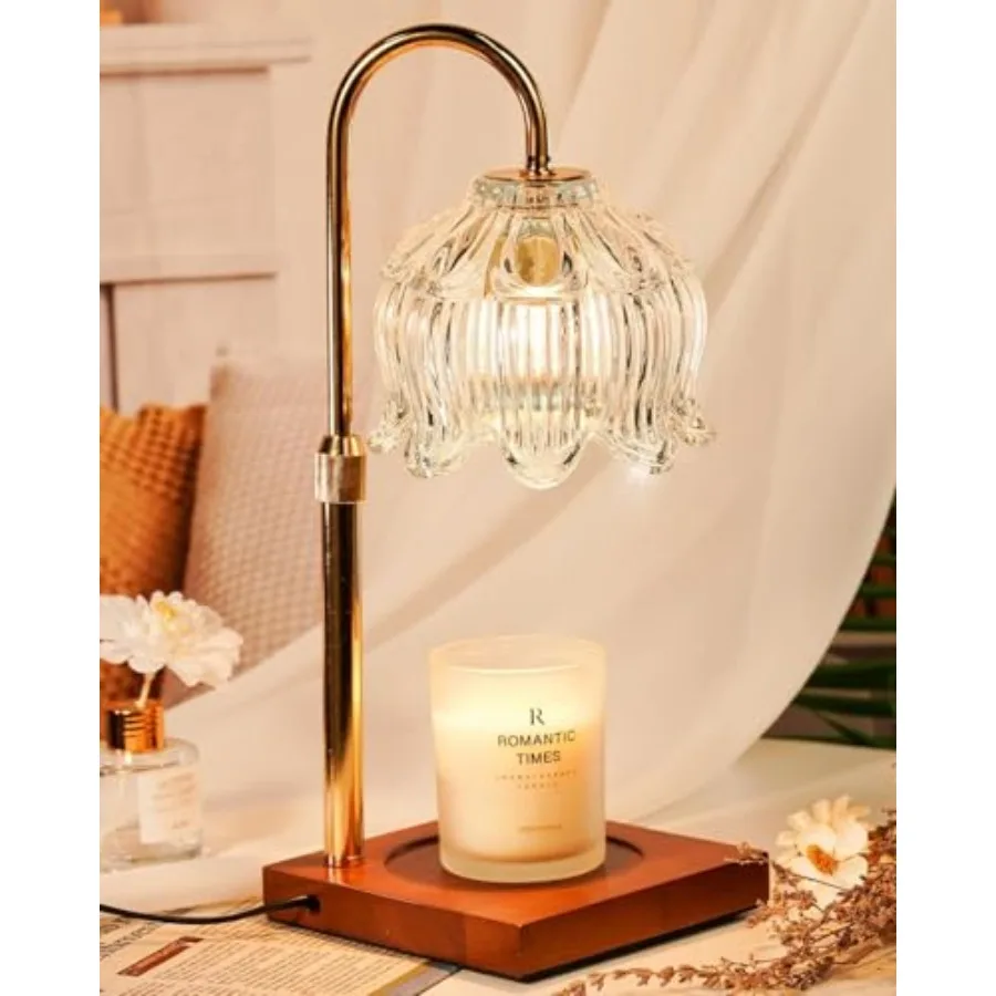 

Clear Crystal Candle Warmer Lamp with Timer and Dimmer, Candle Warmer Adjustable Height, Mothers Day Birthday Gifts for Women M