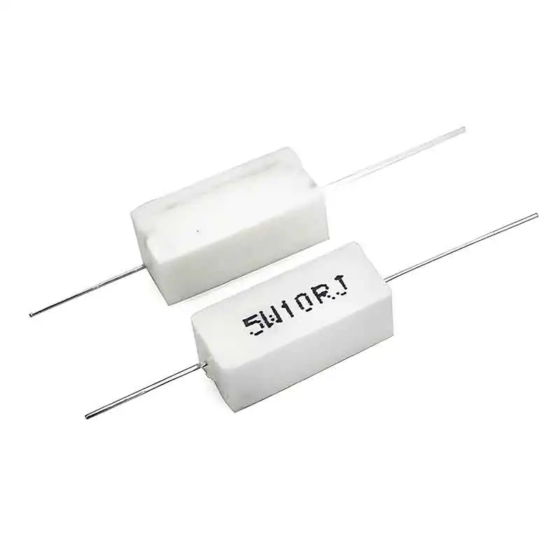 5  Pieces New Original Stock Inventory 5W Cement Resistor 5W1RJ Accuracy 5% 5W 1R 1