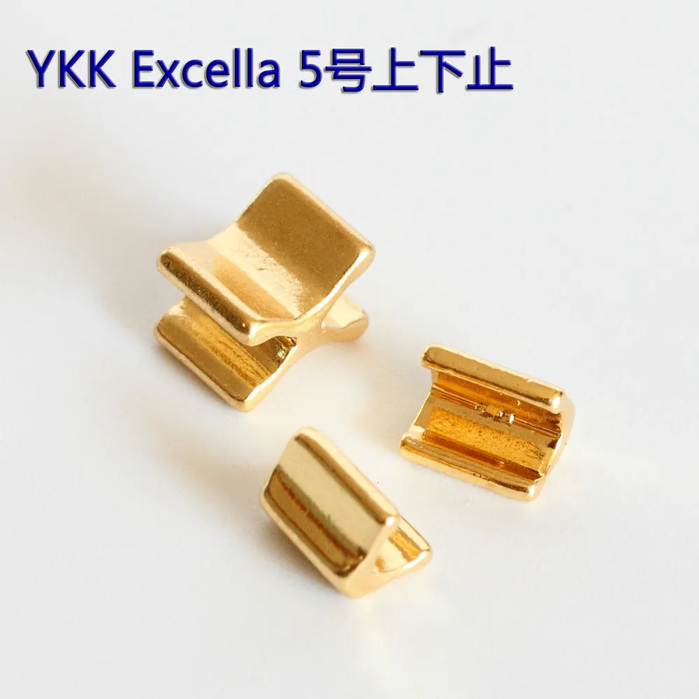 Genuine YKK Excella Zipper Special No.3 And No.5 Upper And Lower Stop I-code Half-code Zipper Accessories 10 Sets