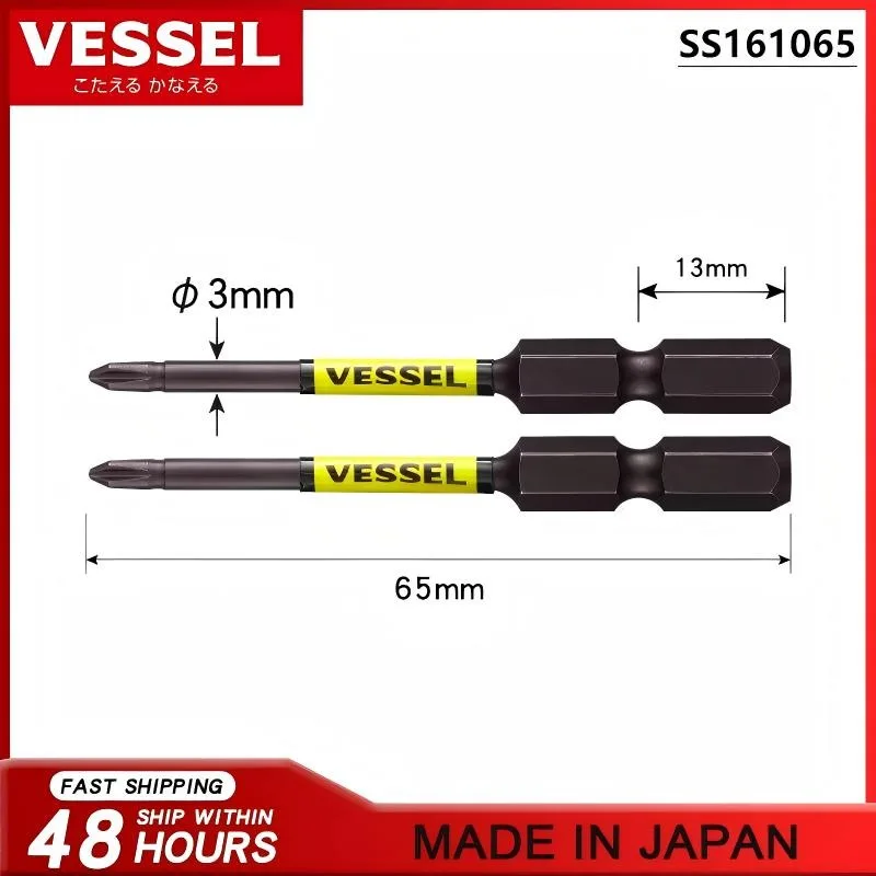 VESSEL NO.SS16 Screwdriver Bits Set - 65mm-150mm Length, 1/4