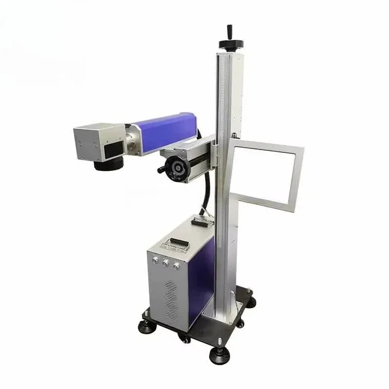 Portable 1000W 1500W 2000W 3000W CO2 Dioxide Flying Marking Machine For Craft Gifts ,Glass, Leather