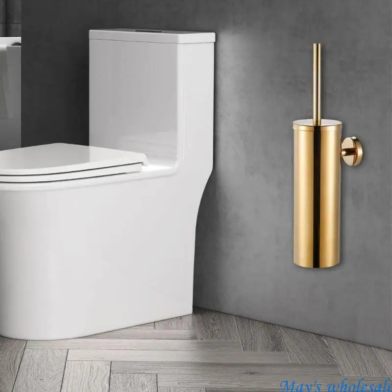 Wall Mounted Toilet Bowl Brush Soft Bristles Toilet Cleaning Brush With Holder Deeply Cleaning Toilet Brush Easily Use 448A