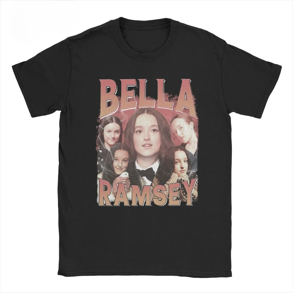 Bella Ramsey The Last Of Us Vintage 90s Style Men's T Shirt Funny Tee Shirt Round Collar T-Shirts Pure Cotton Gift Idea Clothes