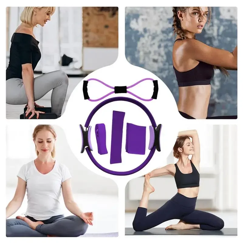 Pilates circle Set Yoga circle beautiful back thin legs shaping Chest Expander Resistance Loop Stretching Equipment fitness yoga