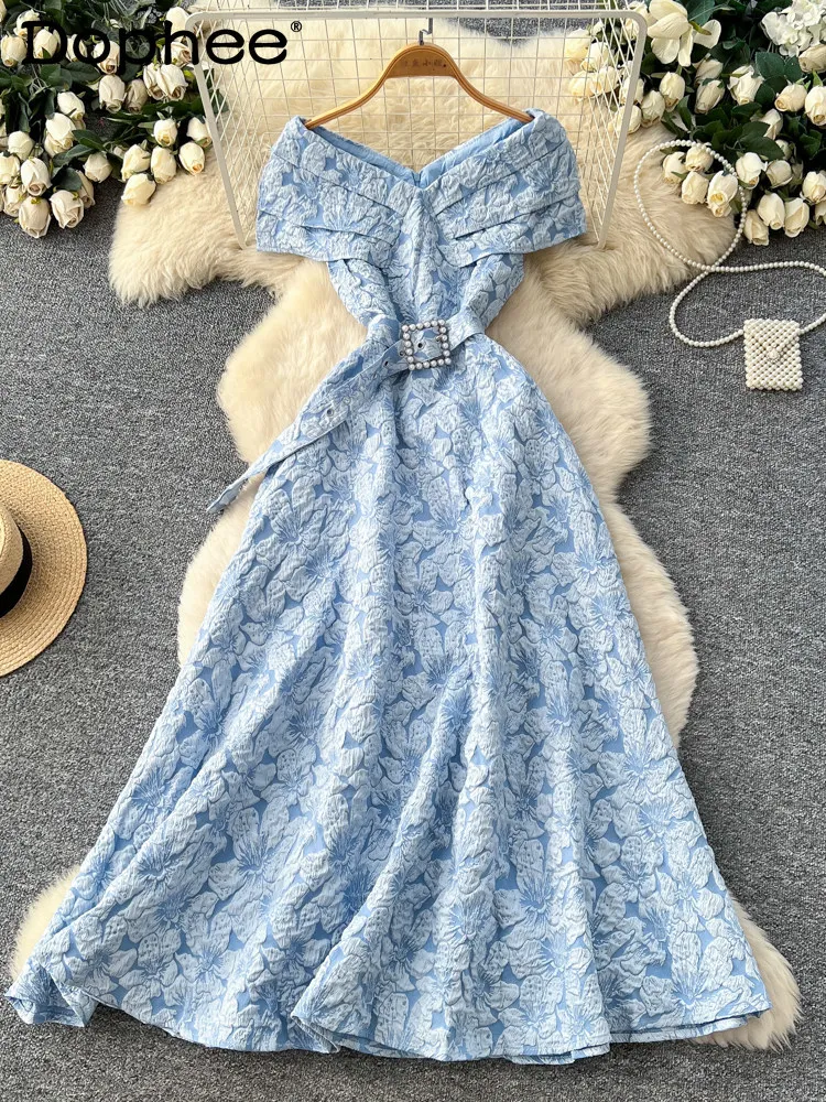 

French-style Gentle and Elegant Floral Dress 2026 Summer Korean Version High-waisted Slimming Stylish Women's A-line Long Dress